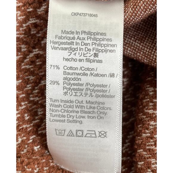 Madewell Jacquard Puff-Sleeve Crop Top Dark Merlot Large Casual Fall Staple - Picture 11 of 13